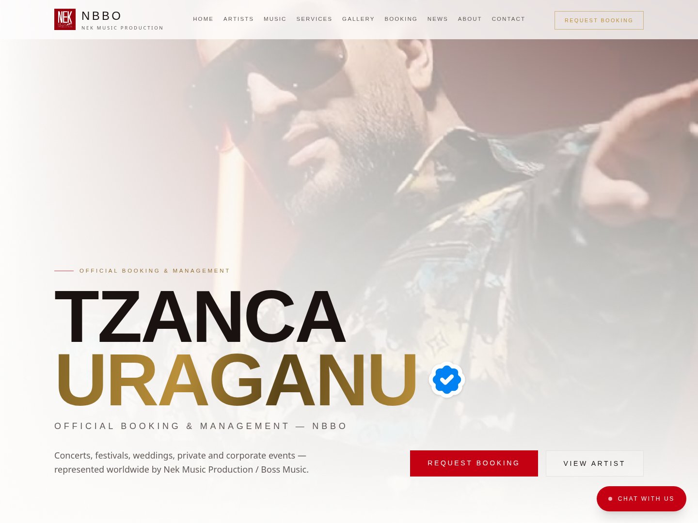 Nek Music Company website preview